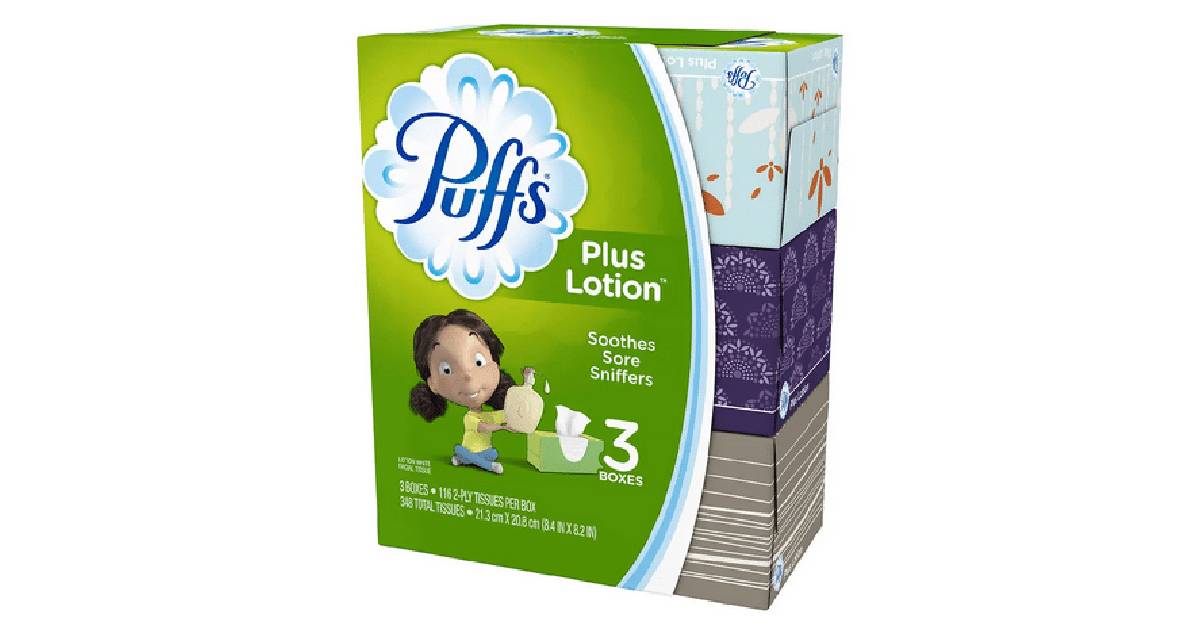 Puffs Plus Lotion Facial Tissues 3-Pk ONLY $5.19 Shipped 