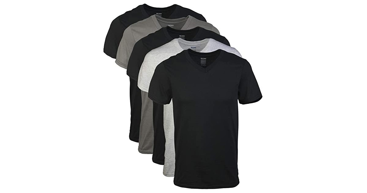 Gildan Men's T-Shirts 5-Pack ONLY $9.00 on Amazon