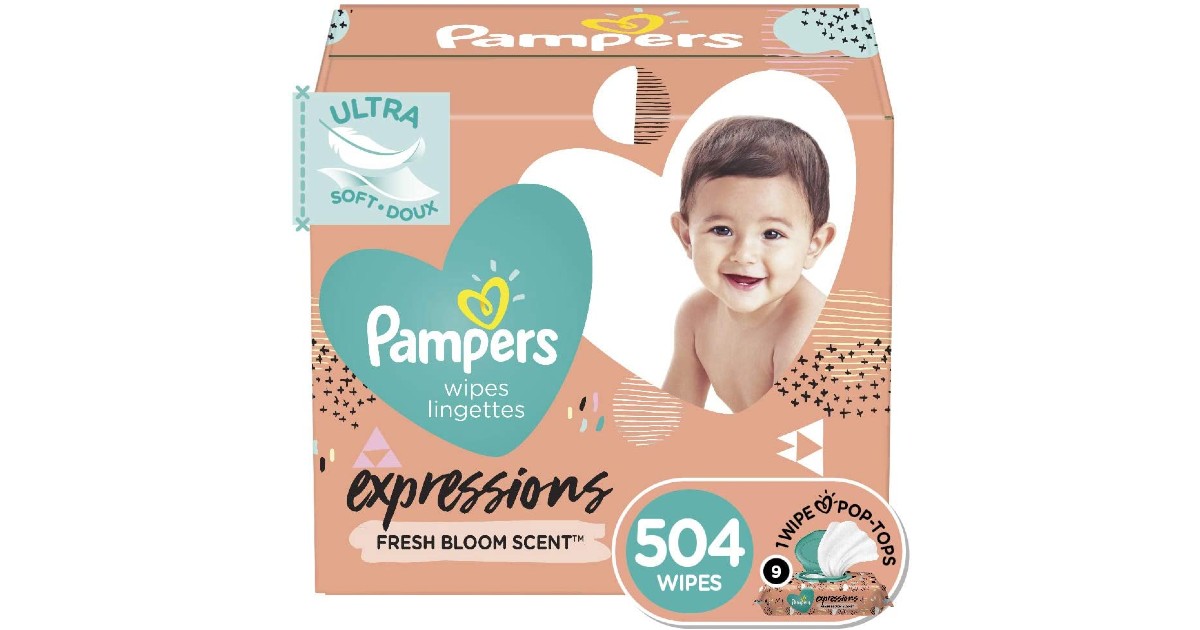 Pampers Expressions Baby Wipes 504-Count ONLY $16.99 on Amazon