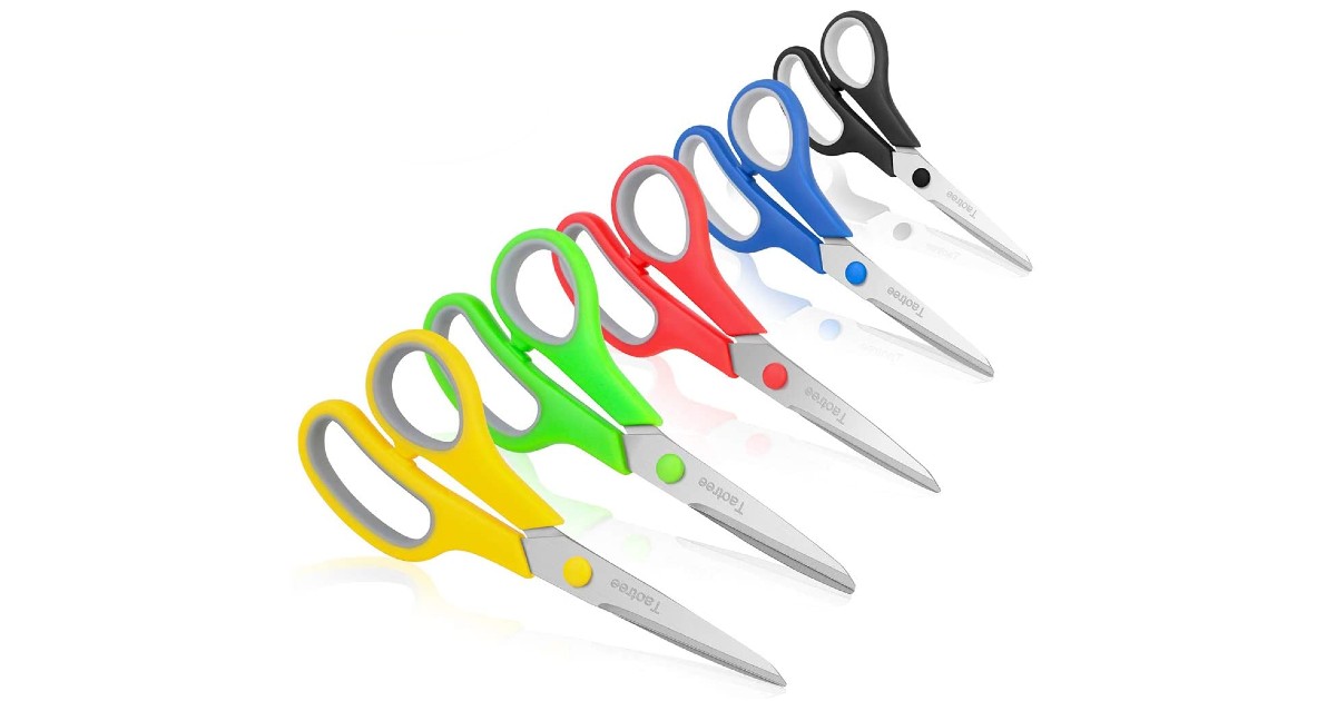 Taotree 8-Inch Multipurpose Scissors 5-Pack ONLY $6.99 (Reg $15)