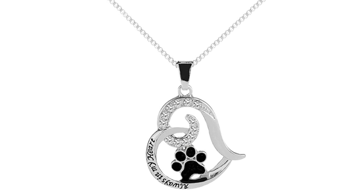 Dog Paw Pendant & Necklace ONLY $3.05 Shipped