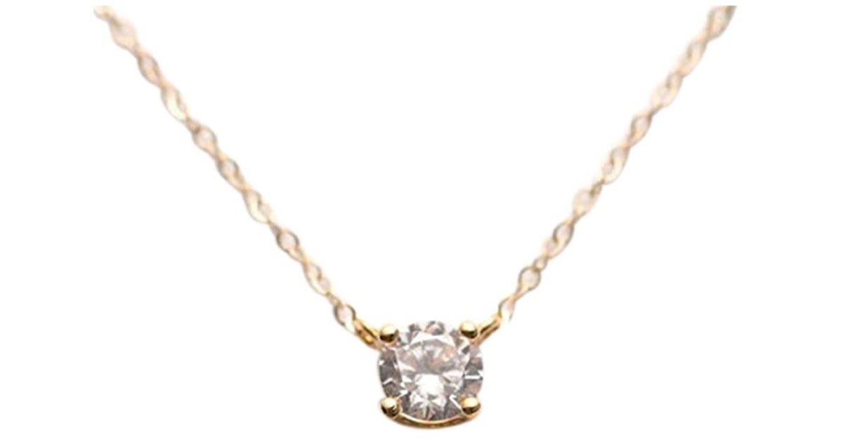 Simple Round Cubic Zircon Necklace ONLY $2.98 Shipped