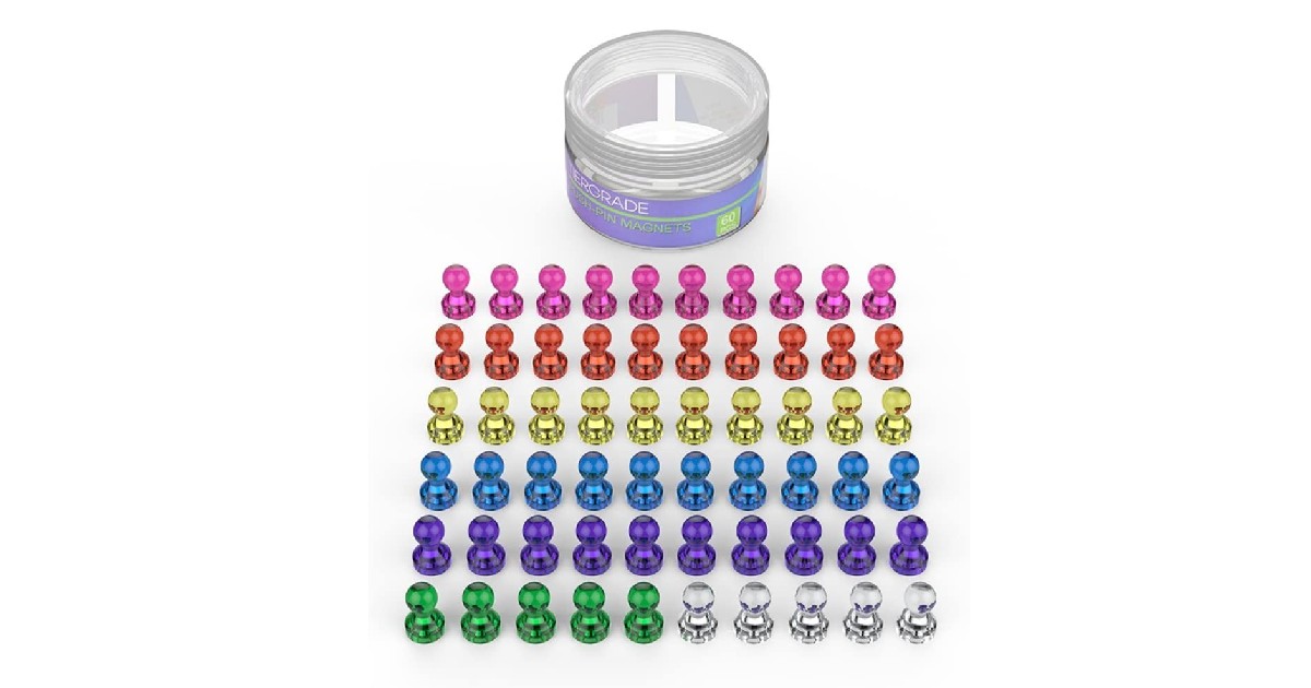 Push Pin Magnets 60-Pack ONLY $12.74 (Reg. $25)