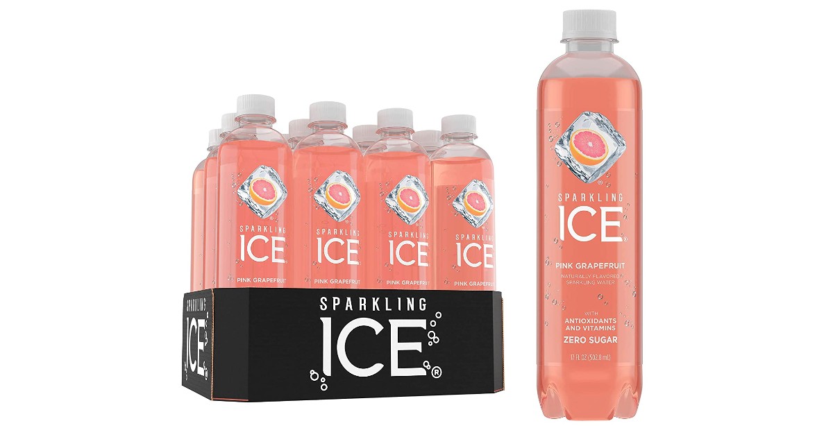 Ice Sparkling Water Pink Grapefruit 12-Pack ONLY $9.01 Shipped