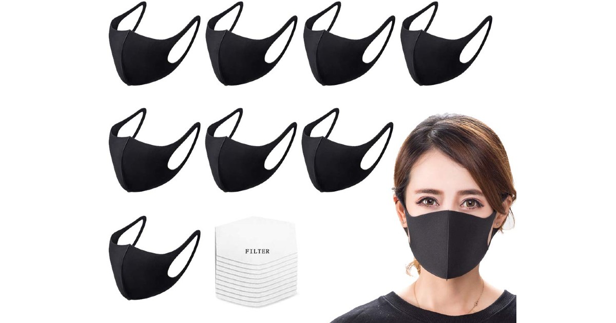 Reusable Face Masks 8-Pack + 45 Filters ONLY $35.99 Shipped