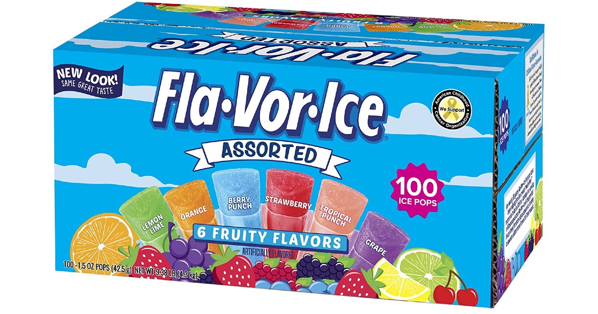 Fla-Vor-Ice Fruity Freezer Pops 100-Pack ONLY $8.84 at Amazon 