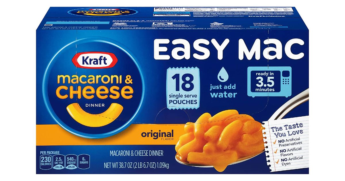 Kraft Easy Mac Microwavable Macaroni & Cheese ONLY $0.32 Each