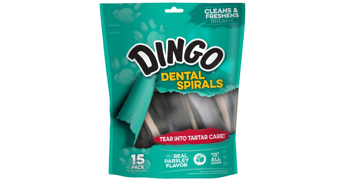 Dingo Tartar and Breath Spirals for Dogs ONLY $2.58 (Reg. $10)