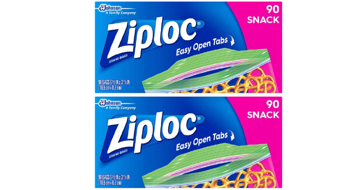 Ziploc Snack Bags ONLY $0.99 at Walgreens.com