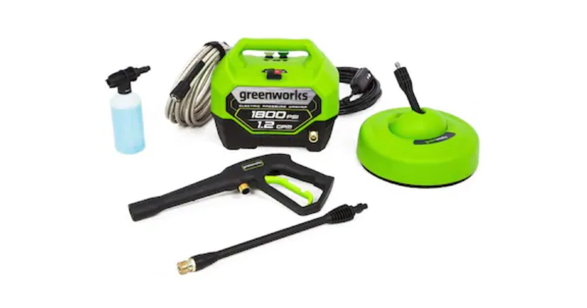 Greenworks Electric Pressure Washer ONLY $99 (Reg $178)