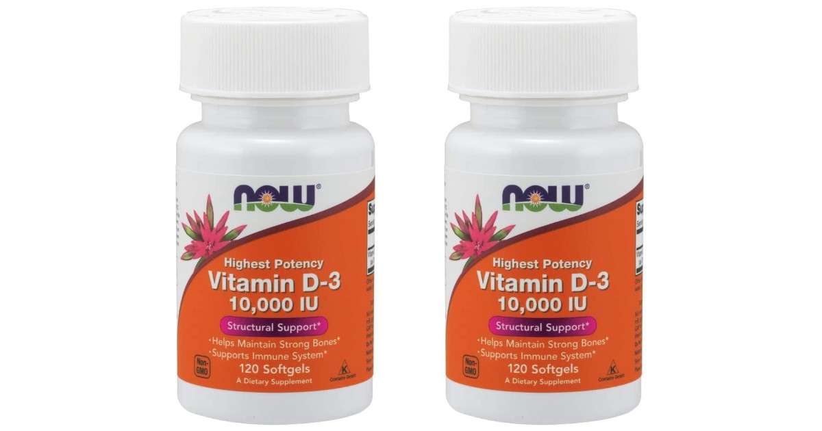 NOW Supplements Vitamin D-3 10,000 IU ONLY $10.47 (Reg $17)