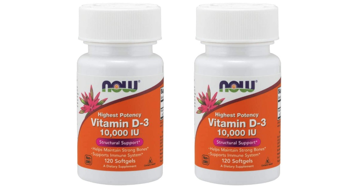 NOW Supplements Vitamin D3 10,000 IU ONLY 10.47 (Reg 17) Daily Deals & Coupons