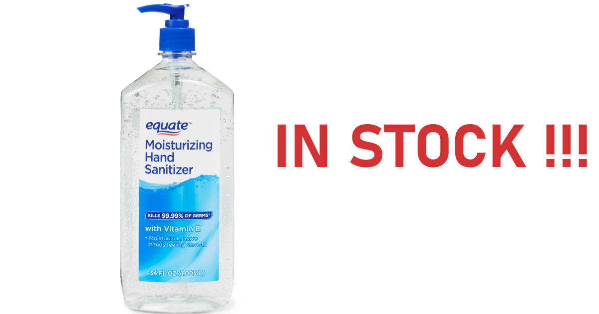 Equate Hand Sanitizer in stock at Walmart