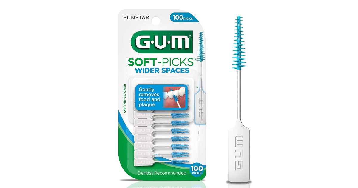 GUM Soft-Picks Wider Spaces Dental Picks 100-Count ONLY $3.00