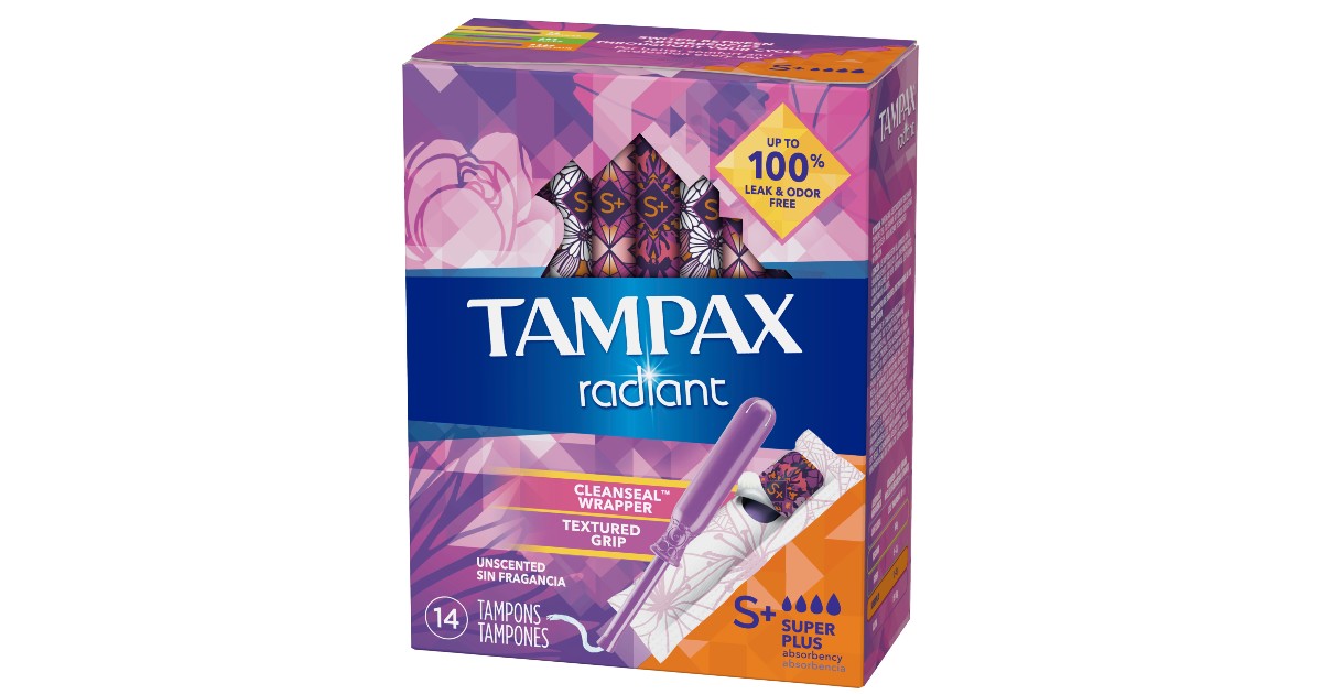 Tampax Radiant Tampons at Walmart