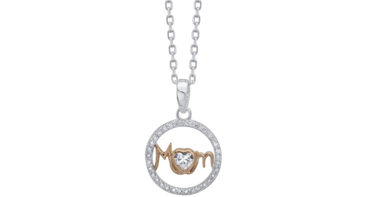 LovethisLife Mom Two Tone Circle Necklace ONLY $12.79 (Reg $40)