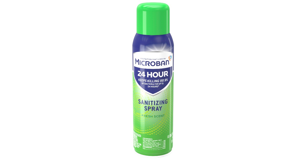 Microban Disinfectant Sanitizing Spray In Stock at Walmart