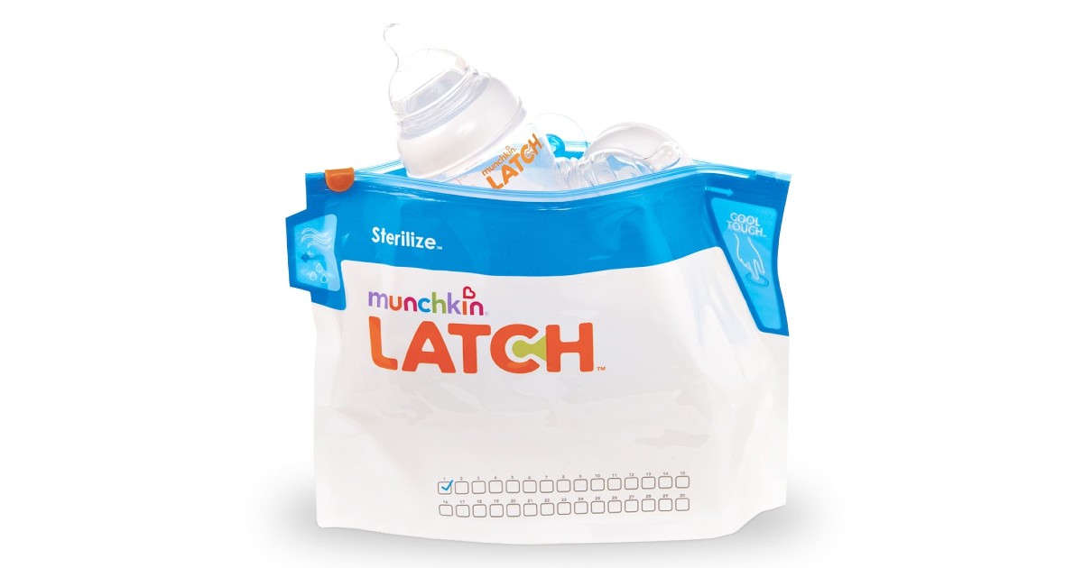 Munchkin Latch Microwave Sterilize Bags 6-Pack ONLY $7 at Amazon