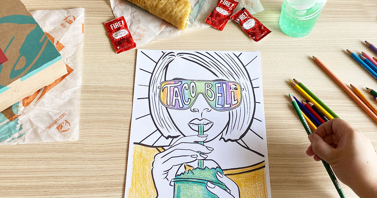FREE Taco Bell Themed Coloring...