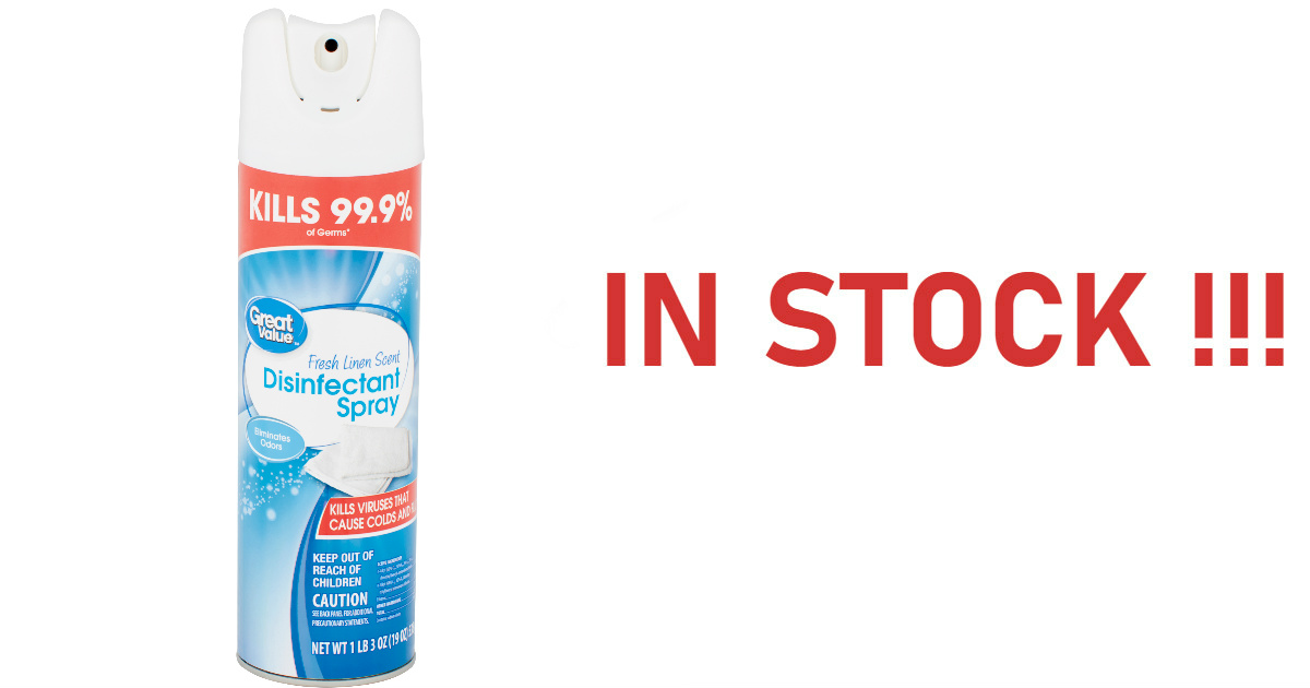 Disinfectant Spray in stock at Walmart