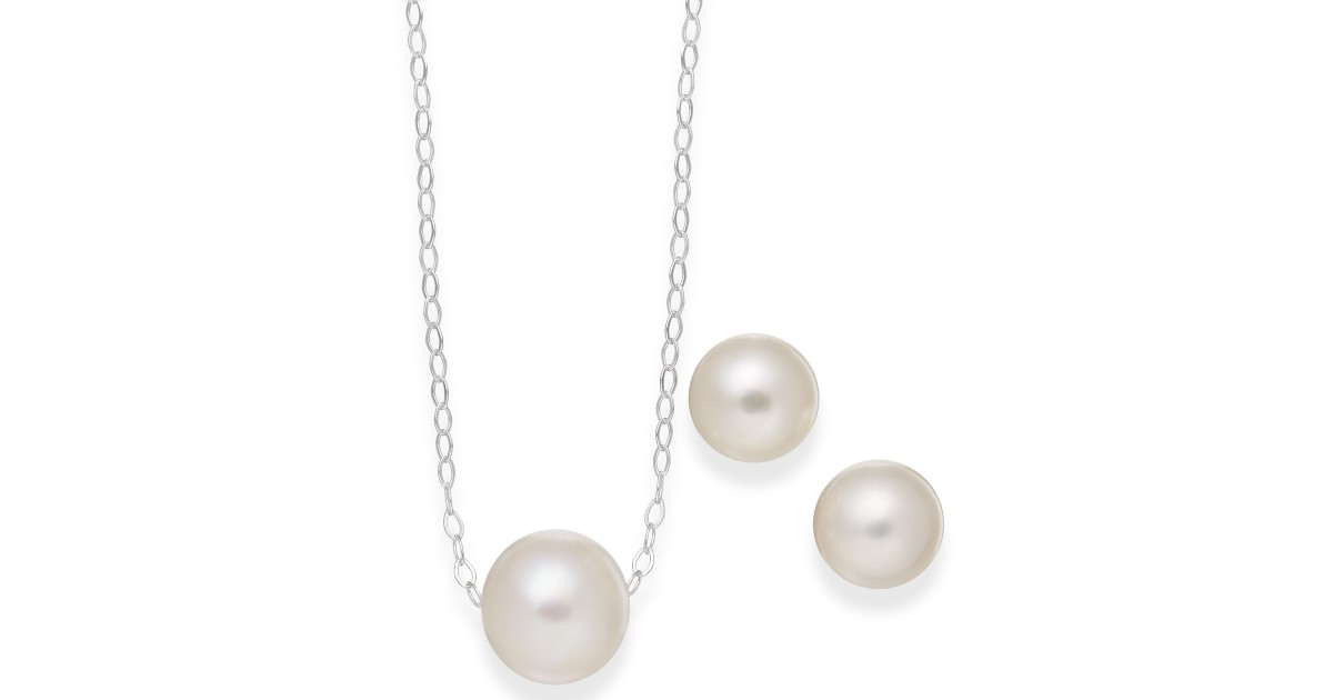 Cultured Freshwater Pearl Jewelry Set ONLY $19.99 (Reg $100)
