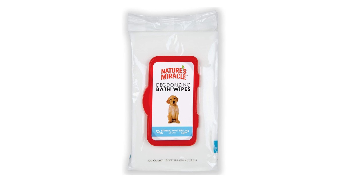 Nature's Miracle Bath Wipes for Dogs ONLY $4.07 (Reg. $12)