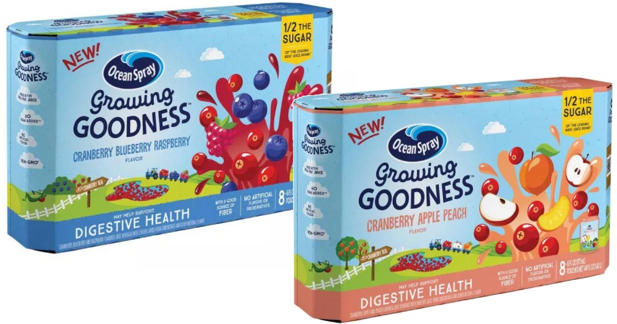 Ocean Spray Growing Goodness Pouches ONLY $1.74 at Target 