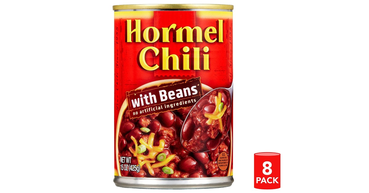 Hormel Chili With Beans 8-Pack ONLY $10.88 at Amazon