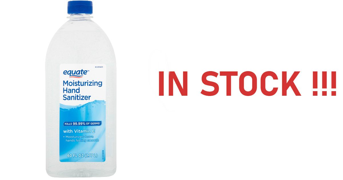 In Stock Equate Hand Sanitizer...