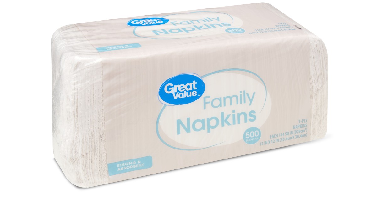 Great Value Family Napkins: In Stock at Walmart