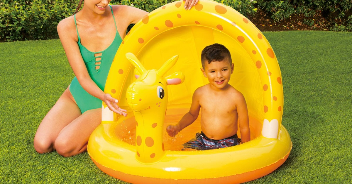 Inflatable Giraffe Shade Pool ONLY $14.97 at Walmart (Reg $20)