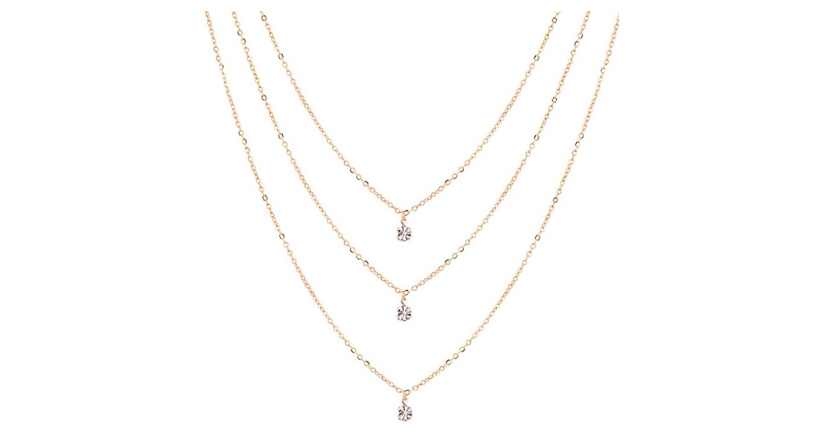 Multilayer Rhinestone Necklace ONLY $1 Shipped