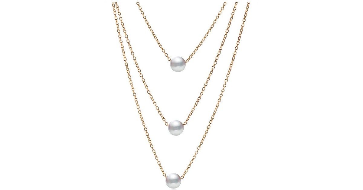 3 Layer Pearl Necklace at Amazon