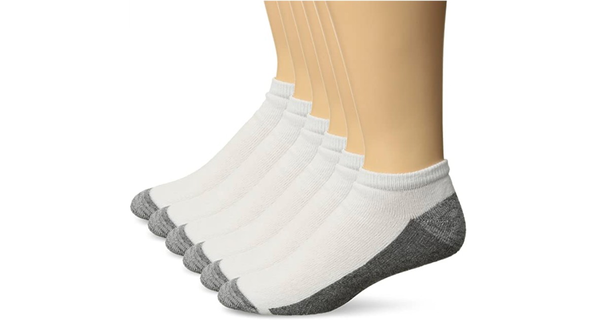 Hanes Men's ComfortBlend Max Cushion Low Cut 6-Pack ONLY $7