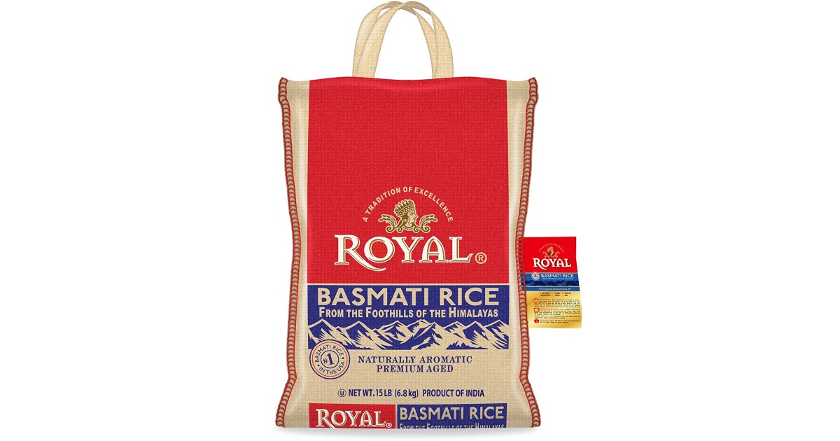 Royal Basmati Rice 15-Pound Bag ONLY $15.32 at Amazon
