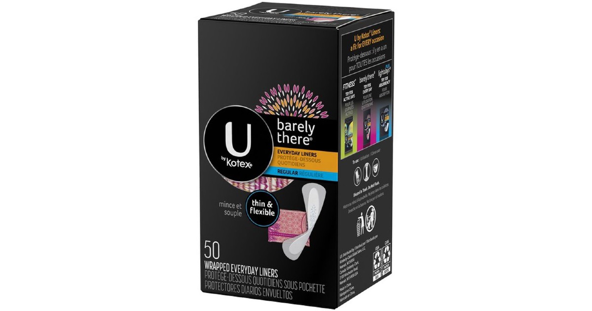 FREE U by Kotex Barely There Liner 50-ct at Walmart