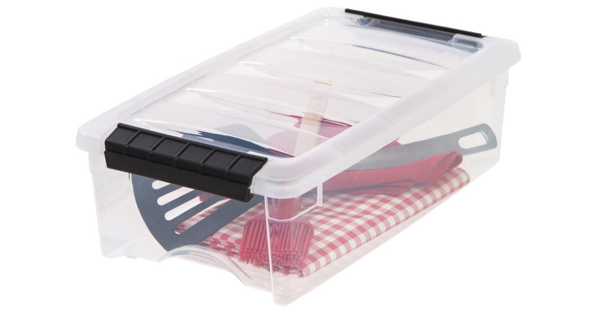 IRIS 5Qt Stack and Pull Storage Box ONLY 3.52 at Home Depot Daily