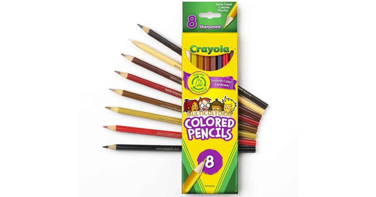 Crayola Multicultural Colored Pencils 8-Ct ONLY $2.38 (Reg $5)