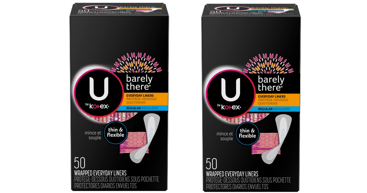 U by Kotex Liners Unscented 50-ct ONLY $0.47 at Walmart