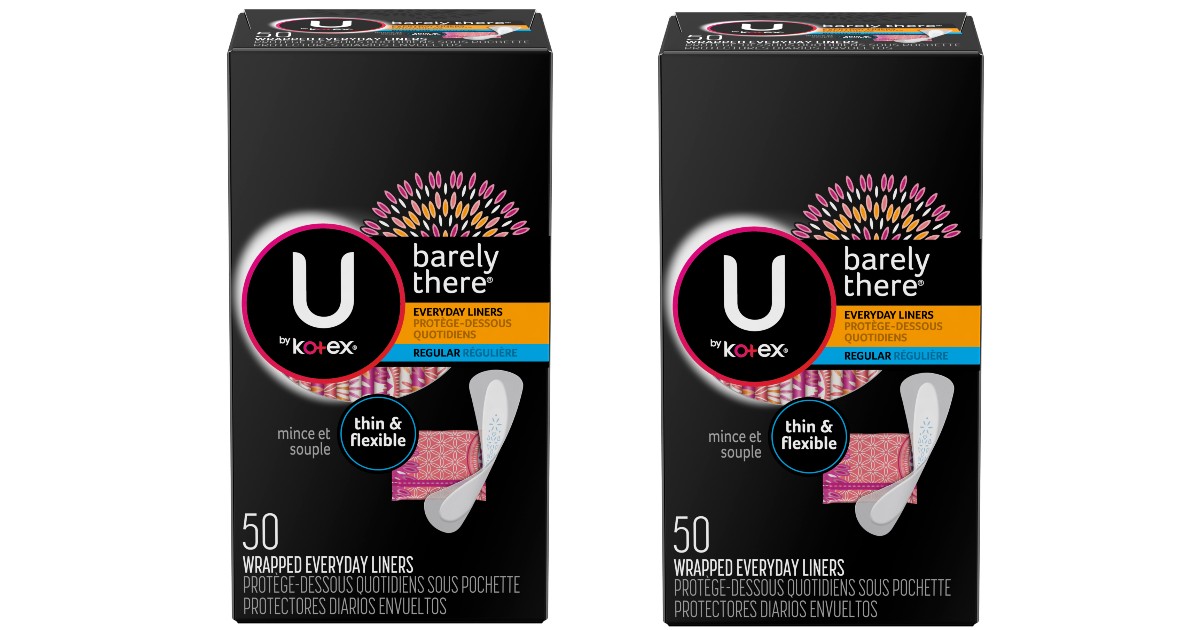 U by Kotex Liners Unscented 50-ct  ONLY $0.47 at Walmart