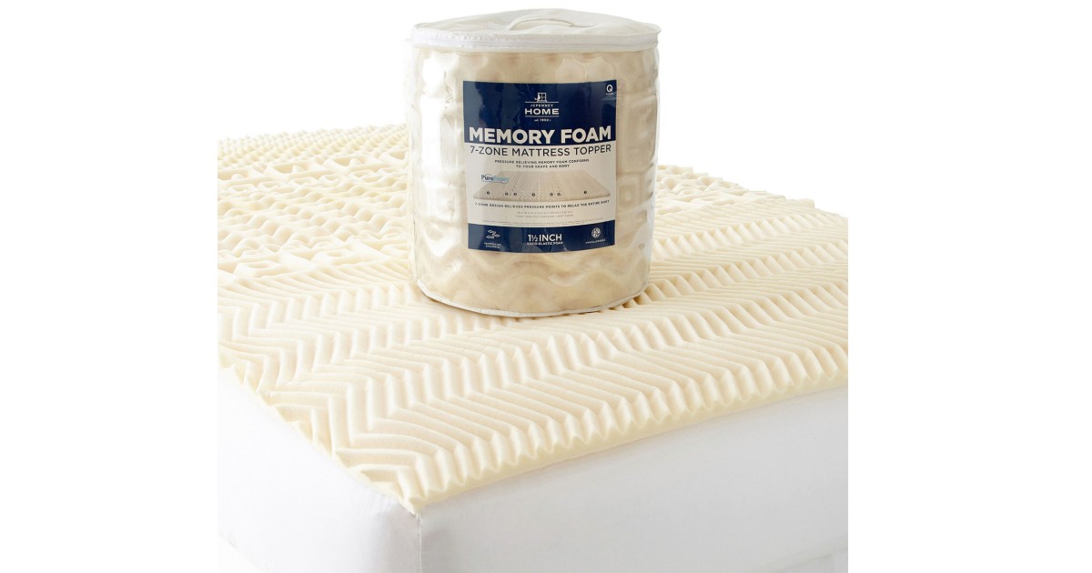 Memory Foam Bed Topper ONLY 26 at JCPenney (Reg 80) Daily Deals