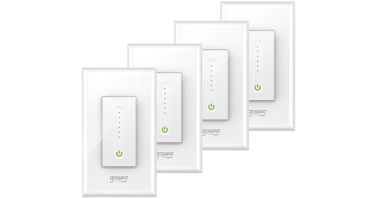 Gosund Wifi 4-Pack Smart Dimmer Switches ONLY $56.99 (Reg $76)