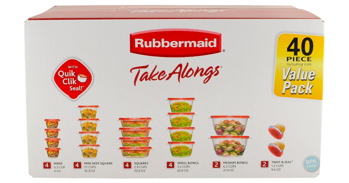 Rubbermaid 40-Piece Food Storage Set ONLY $9.98 at Walmart