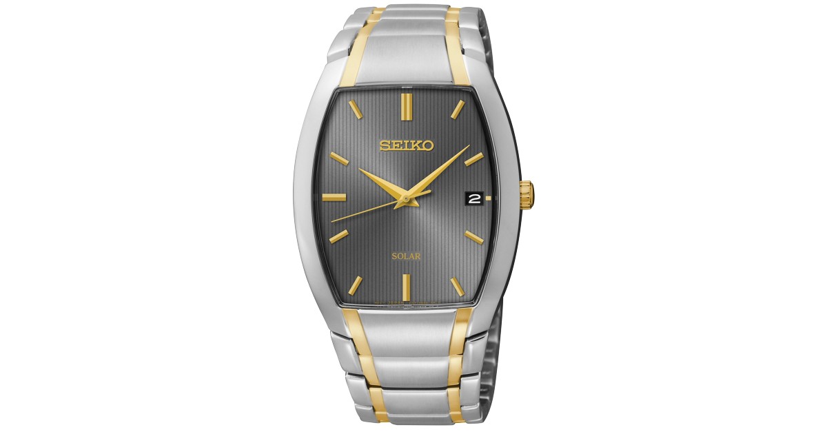 Seiko Men's Solar Bracelet Watch ONLY $88.50 (Reg $295)