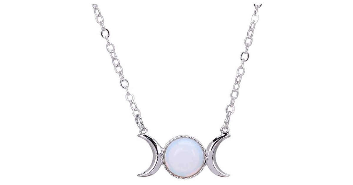 Crescent Moon Pendant and Necklace ONLY $1 Shipped