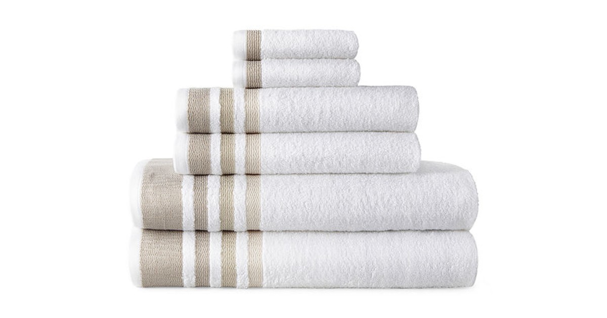 Home Expressions 6-pc. Stripes Bath Towel Set $14.99 (Reg. $48)