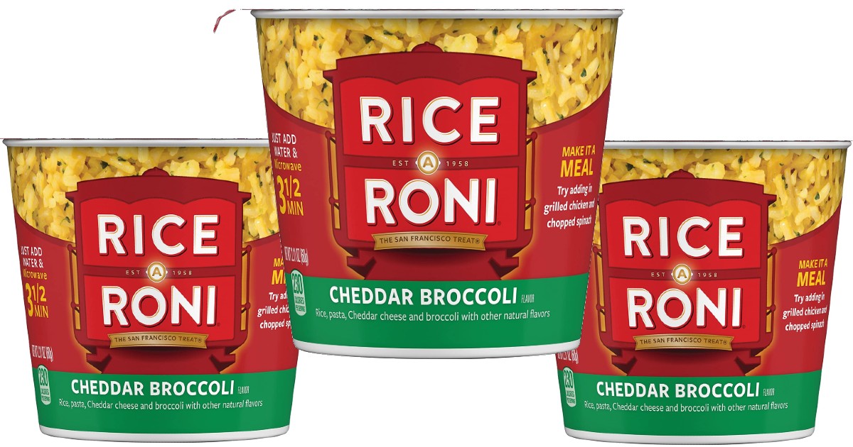 Rice a Roni Cheddar Broccoli Cups 12-Pack ONLY $7.30 Shipped