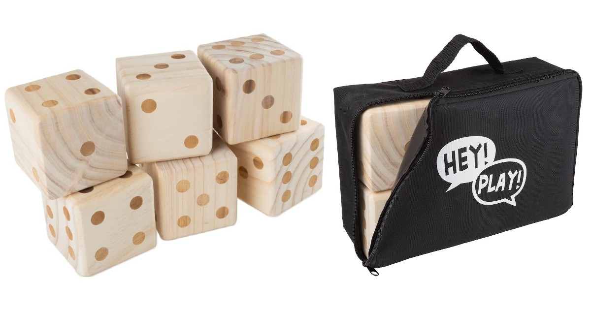 Giant Wooden Dice Outdoor Lawn Game ONLY $19.99 at Best Buy