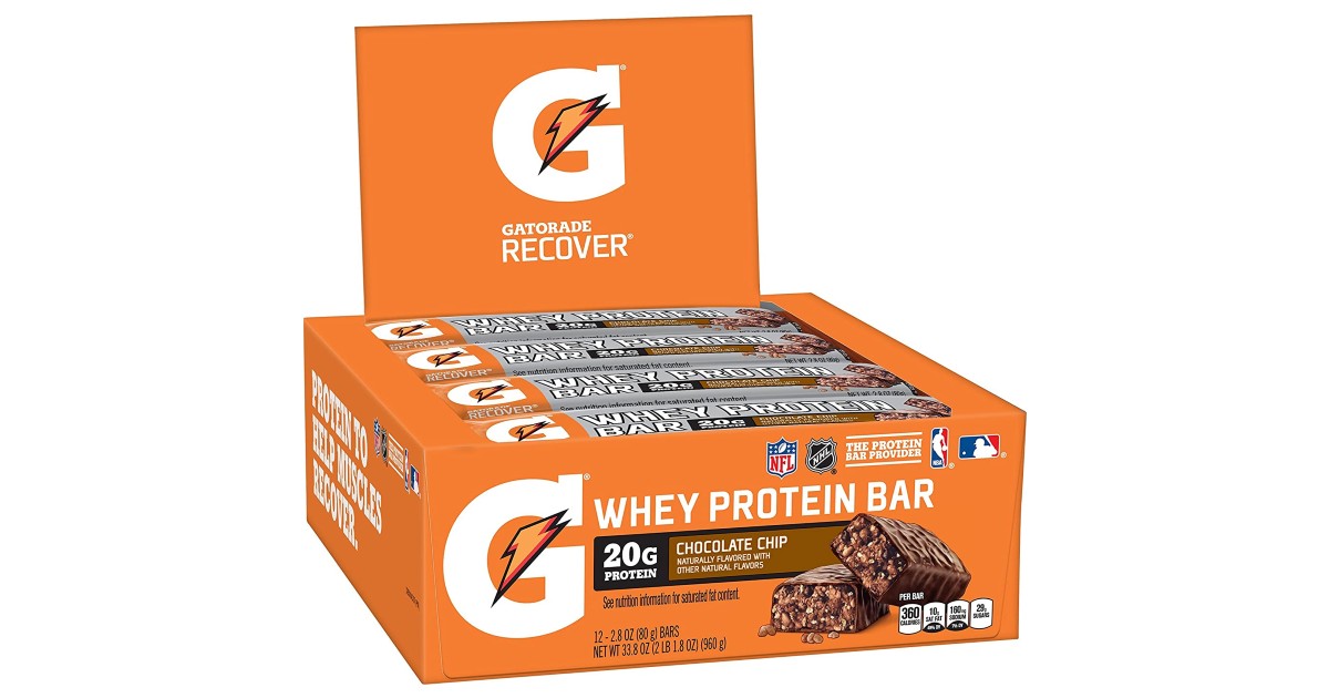Gatorade Protein Bars 12-Pack ONLY $7.97 Shipped