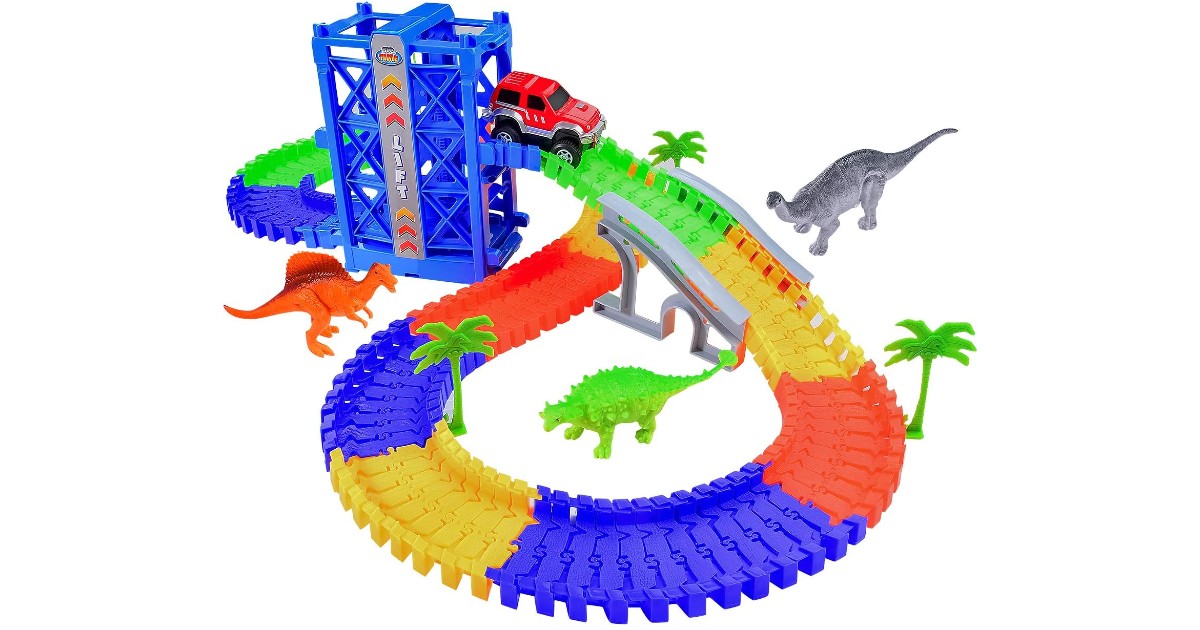 Dinosaur World Car Race Track Set ONLY $12.29 (Reg $24)